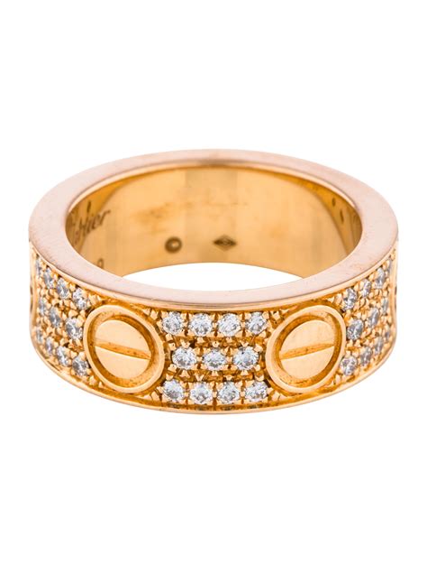 women's cartier love ring|cartier love ring diamond paved.